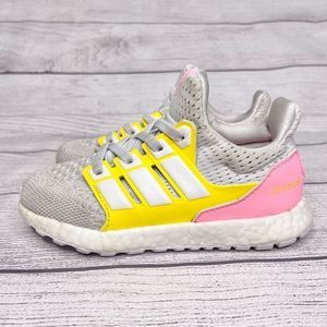 Adidas ultraboost 5.0 DNA White Beam Pink Little Girl Size 10K